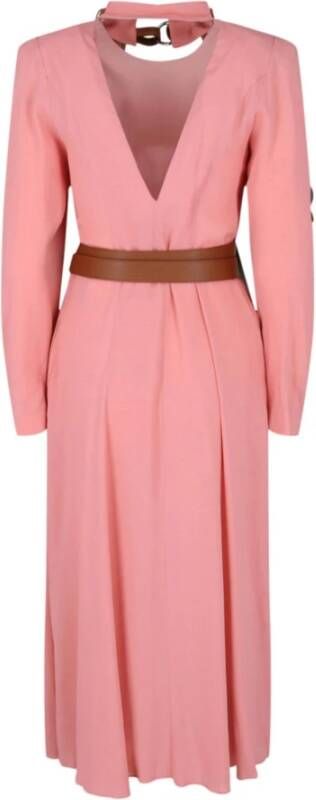 Stella Mccartney Roze Zijden Jurk met Riem Roze Dames