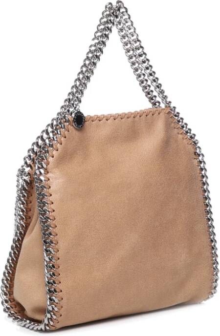 Stella Mccartney Shaggy Deer Vegan Tas met Diamantketting Beige Dames