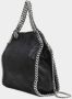 Stella Mccartney Zwarte Fold-over Tote Tas met Kettingdetail Black Dames - Thumbnail 6