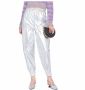 Stella Mccartney Metallic gecoate broek Gray Dames - Thumbnail 2