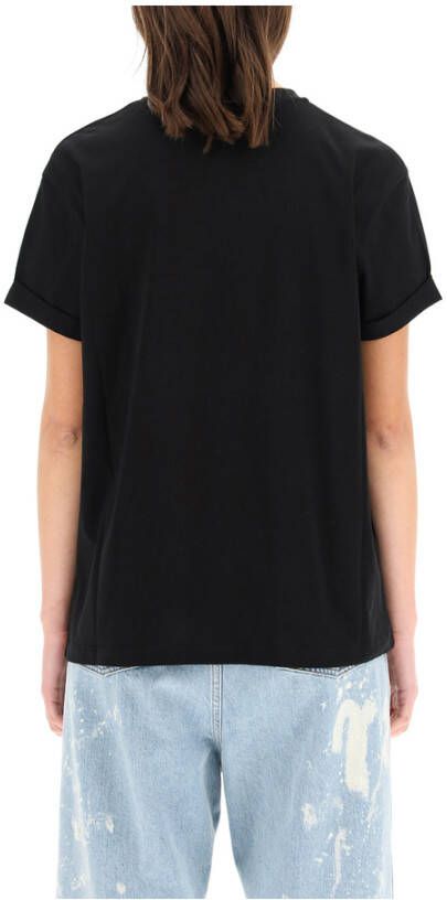 Stella Mccartney t-shirt ministar embroidery with crystals Zwart Dames