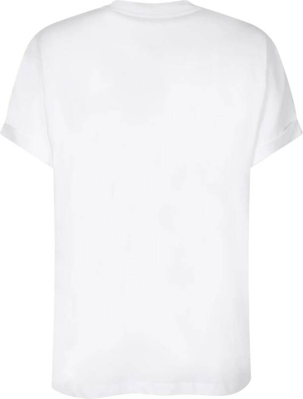 Stella Mccartney Witte Geborduurde T-Shirt voor Vrouwen Wit Dames