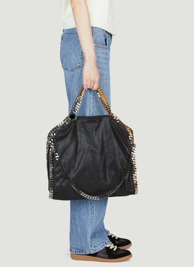 Stella Mccartney Tote Tas met Kettingdetails van Kunstleer Zwart Dames