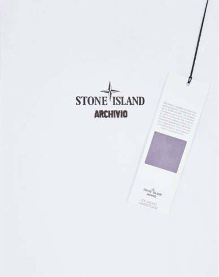 Stone Island Archivio Print T-Shirt Heren Casual Mode Wit Heren