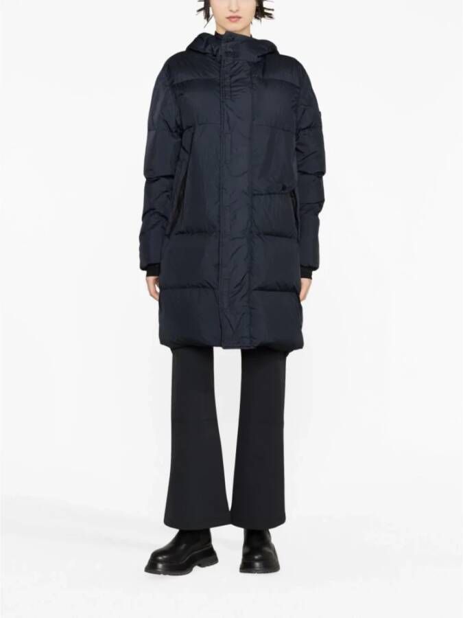 Stone Island Blauwe Donsjas voor Heren Blauw Heren