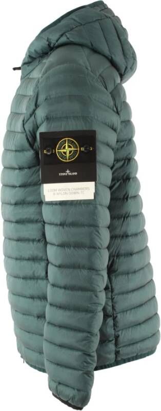 Stone Island Groene Nylon Donsjas voor Heren Groen Heren