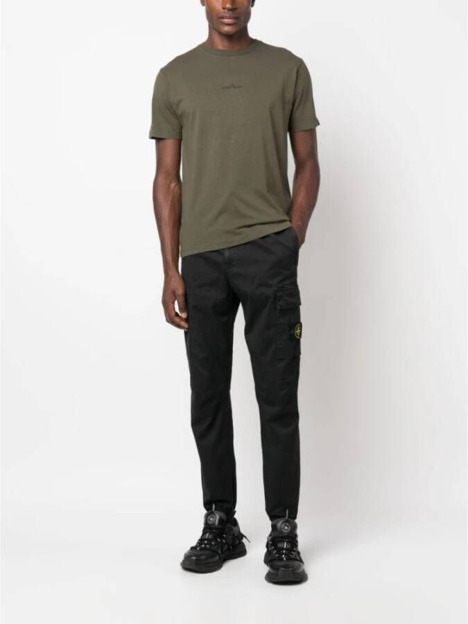 Stone Island Klassieke Tapered Broek Zwart Heren