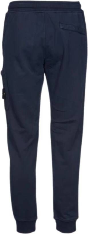 Stone Island Blauwe Slim-fit Katoenen Broek Blauw Heren