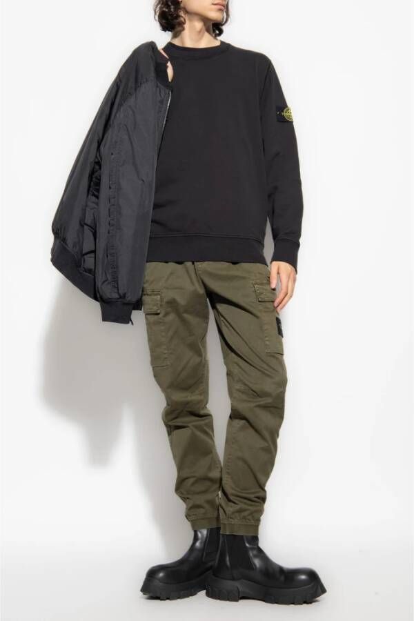Stone Island Sweatshirt with logo Zwart Heren