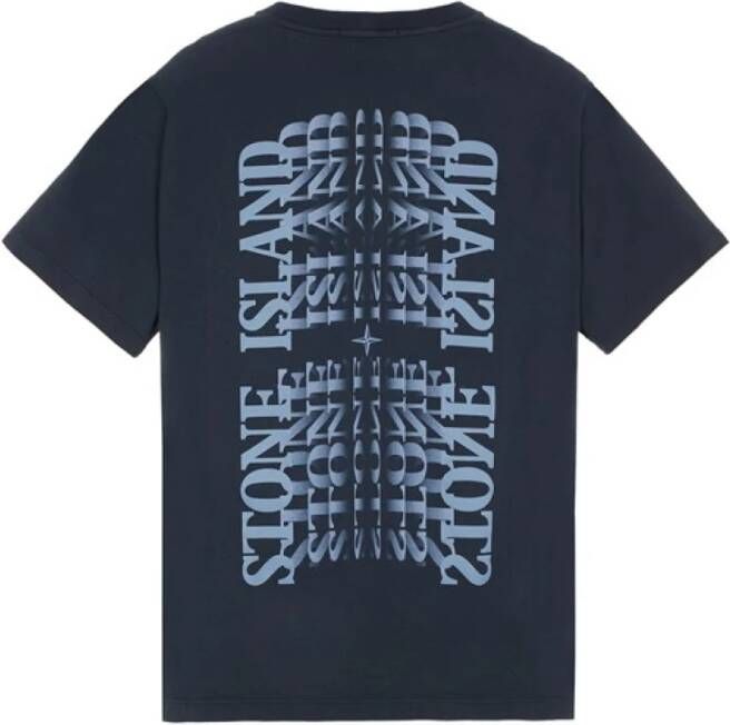 Stone Island T-Shirts Blauw Heren