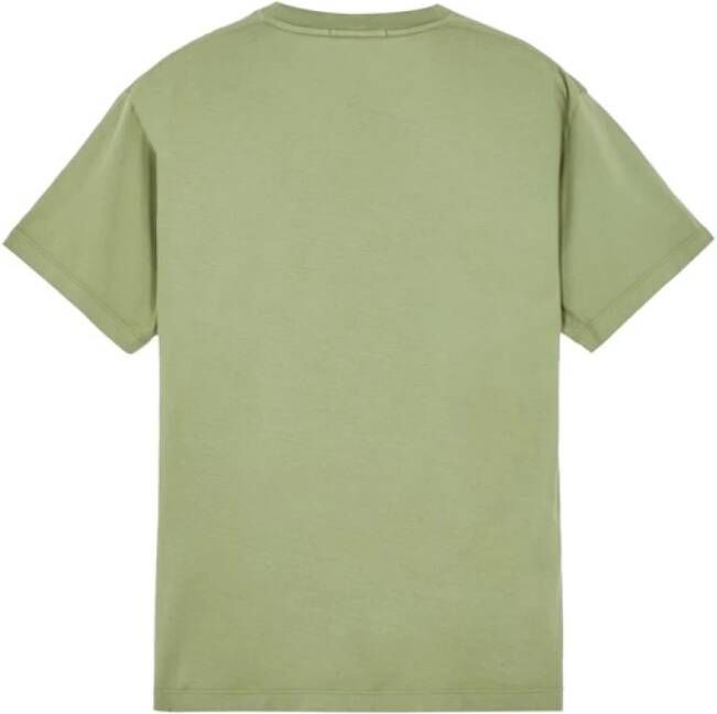 Stone Island Sage Green T-Shirt met Micro Graphics Two Print Groen Heren