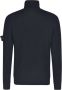 Stone Island Blauwe Ribgebreide Trui met Bandmotief Blauw Heren - Thumbnail 3