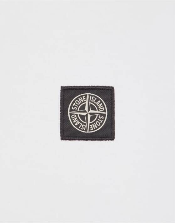 Stone Island Wit Slim Fit T-Shirt met Lange Mouwen White Heren