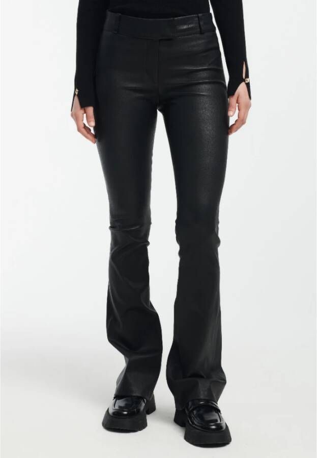Studio AR by Arma Leren Broek (Maat 34 X-Small) Zwart Dames