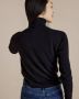 Summum Woman Turtle Neck Basic Knit Sweater Black Dames - Thumbnail 2