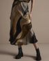 Summum Woman satijnen midi rok met all over print zwart groen blauw - Thumbnail 4