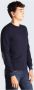 Sun68 Blauwe Sweaters met Ronde Elleboog Contrast Blauw Heren - Thumbnail 2