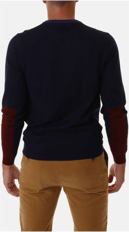 Sun68 Blauwe Trui met Uniek Mouwdetail Blauw Heren