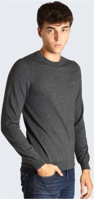 Sun68 Grijze Ronde Sweaters voor Heren Grijs Heren