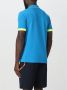 Sun68 Turquoise Small Stripes Fluo Polo Shirt Blue Heren - Thumbnail 3