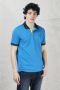 Sun68 Turquoise Polo Shirt Klassieke Kraag Korte Mouw Blue Heren - Thumbnail 3