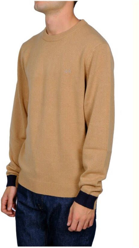 Sun68 Round-neck Knitwear Beige Heren