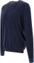 Sun68 Blauwe Sweaters met Ronde Elleboog Contrast Blauw Heren - Thumbnail 4