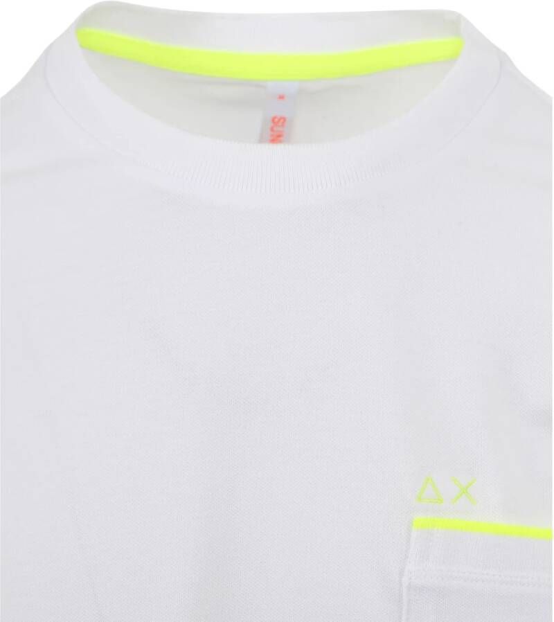 Sun68 T-Shirt Neon Stripe Wit - Foto 2