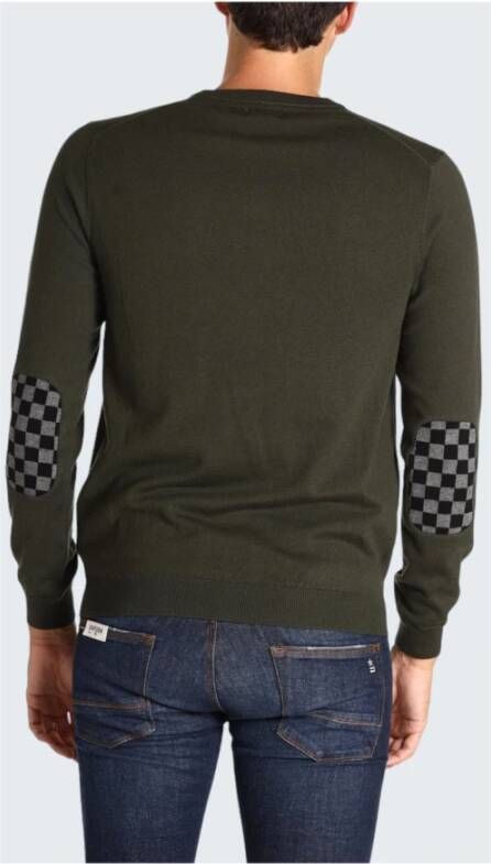 Sun68 Wollen Crewneck Trui Groen Heren