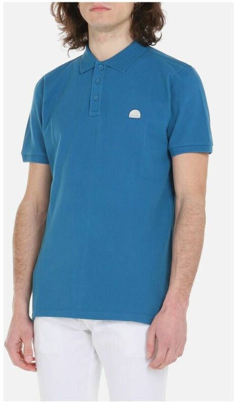 Sundek Polo met logo Blauw Heren
