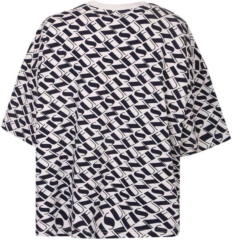 Sunnei Logo print all-over t-shirt Wit Dames