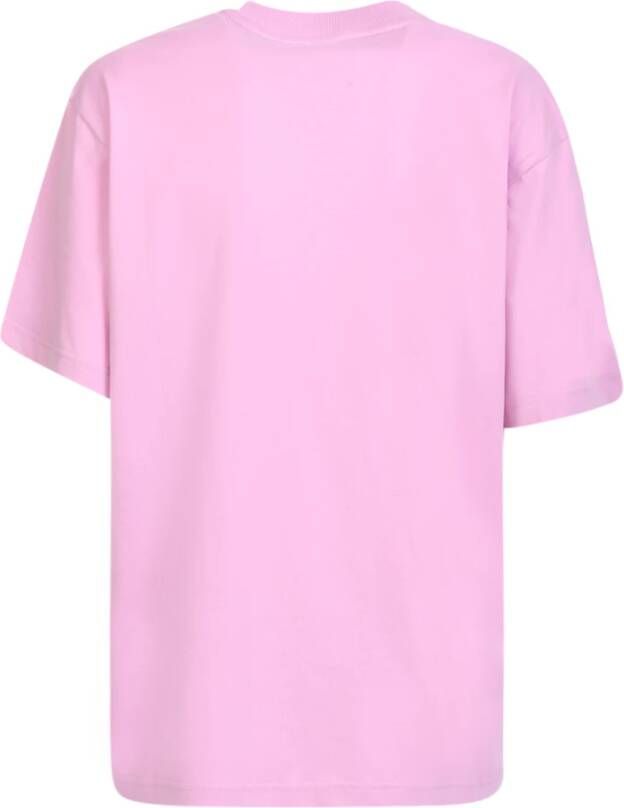 Sunnei Paarse katoenen T-shirt met geborduurd logo Paars Dames