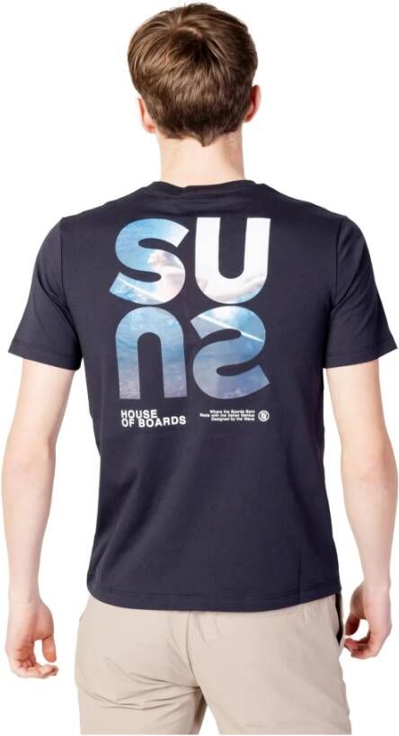 Sunspel Suns Men's T-shirt Blauw Heren