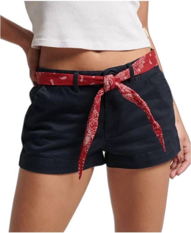Superdry Dames mini chino shorts Zwart Dames