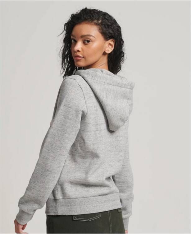 Superdry Dames sweatshirt met capuchon Logo vintage Grijs Dames