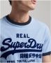 Superdry Lichtblauw Bedrukt T-shirt Blue Heren - Thumbnail 4