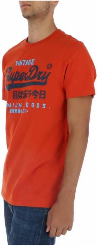 Superdry T-Shirts Oranje Heren