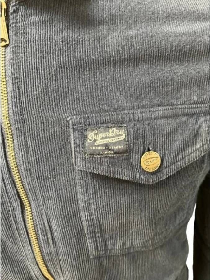 Superdry Vintage Micro Cord Overshirt Blauw Heren