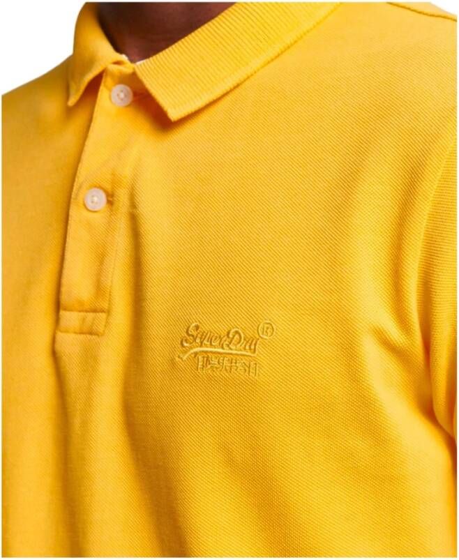 Superdry Vintage Polo met Korte Mouwen en Knopen Geel Heren