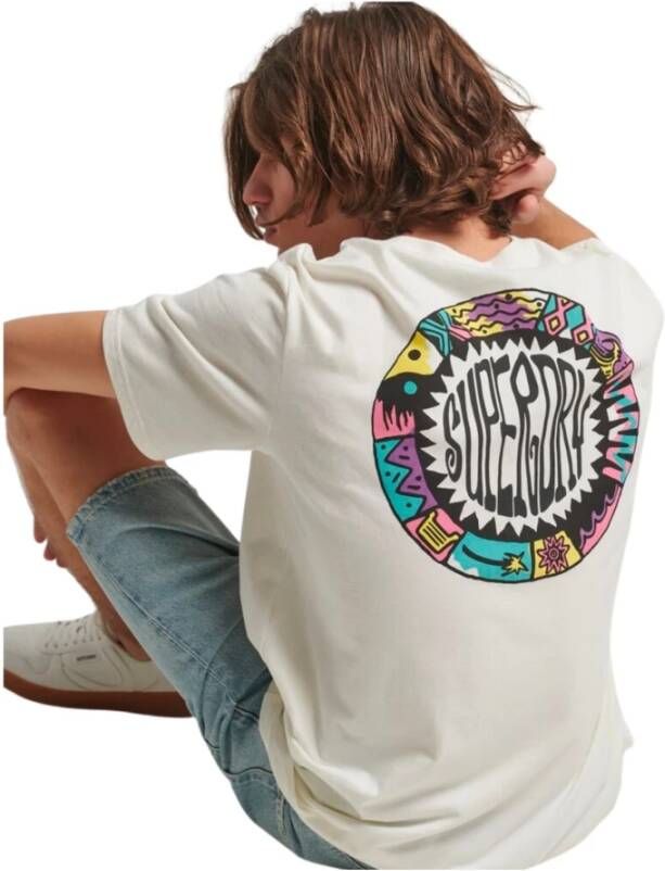 Superdry Vintage Tribal Surf T-shirt Wit Heren