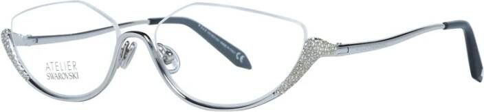 Swarovski Zilveren Cat Eye Optische Frames Gray Dames