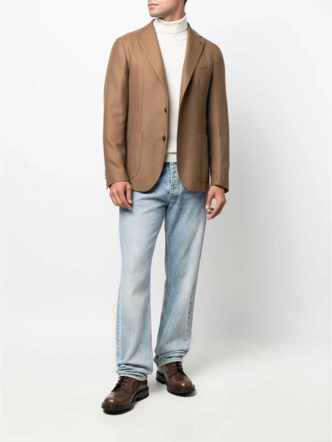 Tagliatore Bruine Aw23 Heren Blazers Brown Heren