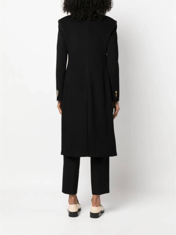 Tagliatore Zwarte Meryl Jas met Dubbele Rij Knopen Zwart Dames