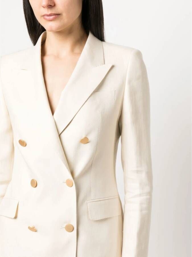 Tagliatore Double-Breasted suit Beige Dames