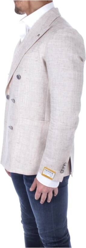 Tagliatore Formal Blazers Beige Heren