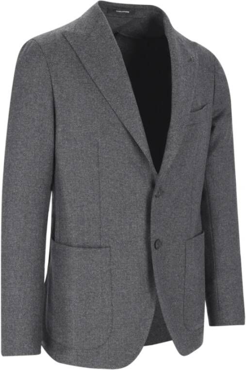 Tagliatore Grijze Herringbone Blazer Grijs Heren