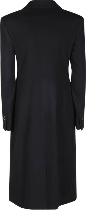 Tagliatore Zwarte dubbelrijige midi-jas Zwart Dames