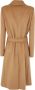 Tagliatore Kameel Molly Lange Jas met Riem Beige Dames - Thumbnail 2
