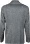 Tagliatore Petrol Blauwe Jas Grijs Heren - Thumbnail 2