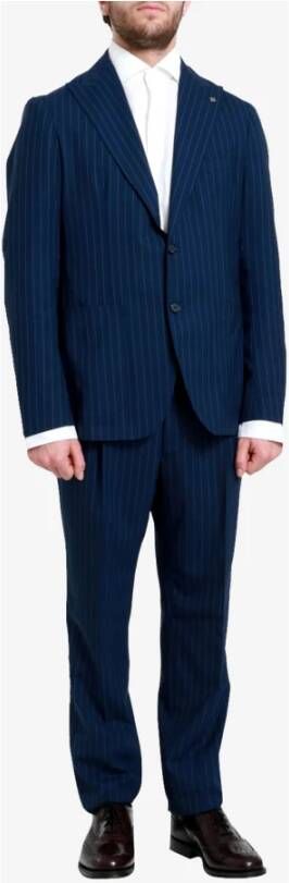 Tagliatore Single Breasted Suits Blauw Heren